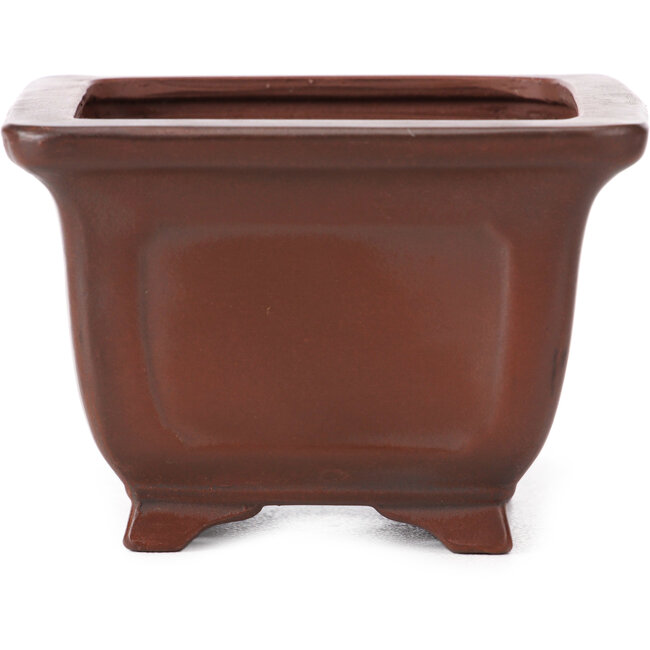 Vierkante ongeglazuurde bonsai pot van Bigei - 95 x 95 x 65 mm