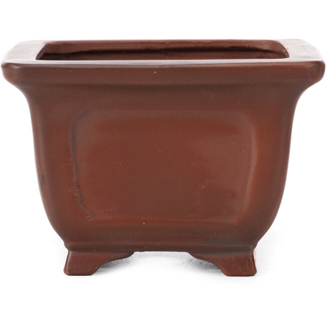Pot à bonsaï carré non émaillé par Bigei - 95 x 95 x 65 mm
