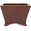 Square unglazed bonsai pot by Bigei - 100 x 100 x 60 mm