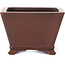 Square unglazed bonsai pot by Bigei - 100 x 100 x 60 mm