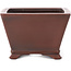 Square unglazed bonsai pot by Bigei - 100 x 100 x 60 mm