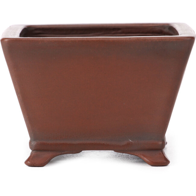 Pot à bonsaï carré non émaillé par Bigei - 100 x 100 x 60 mm