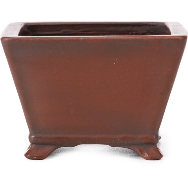 Pot à bonsaï carré non émaillé par Bigei - 100 x 100 x 60 mm