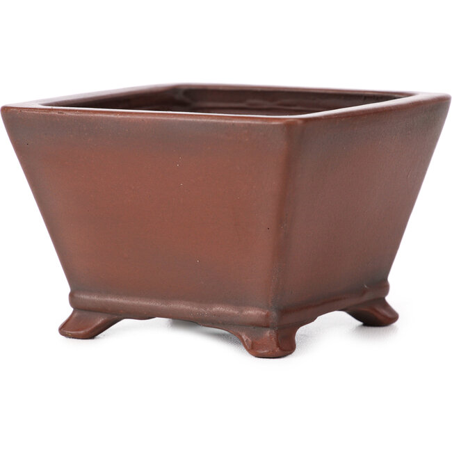 Vaso bonsai quadrato non smaltato di Bigei - 100 x 100 x 60 mm