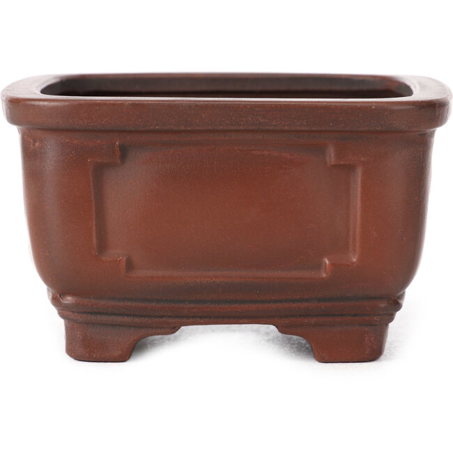 Vierkante ongeglazuurde bonsaipot van Bigei - 105 x 105 x 60 mm