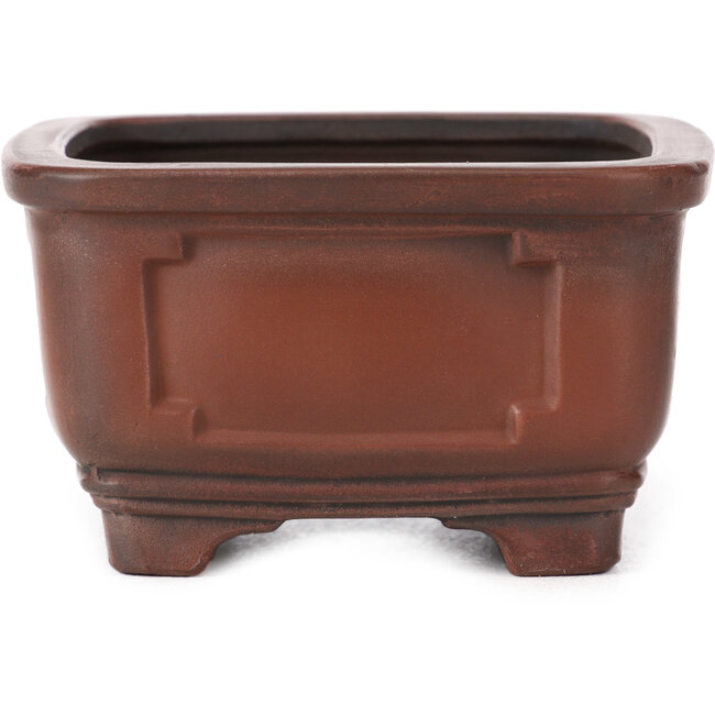 Maceta de bonsái cuadrada sin esmaltar de Bigei - 105 x 105 x 60 mm