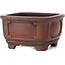 Pot à bonsaï carré non émaillé par Bigei - 105 x 105 x 60 mm