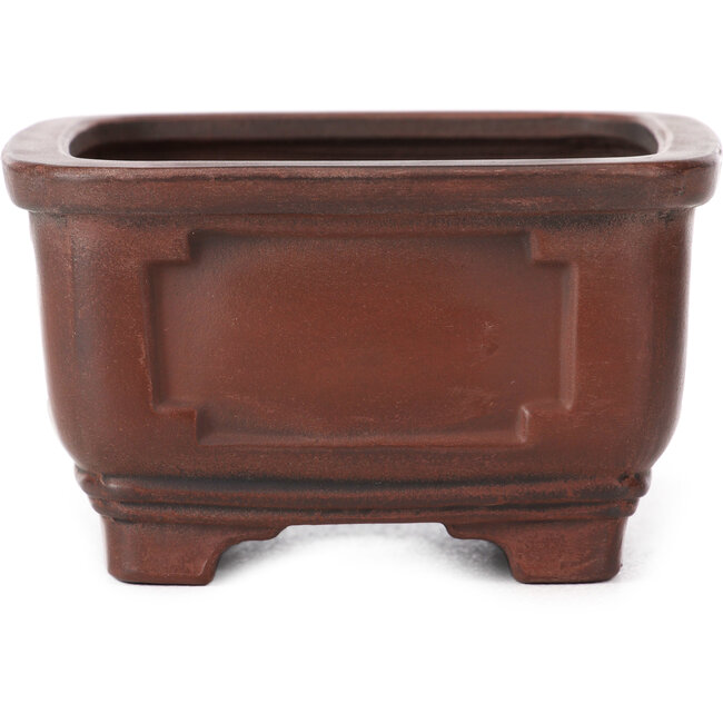 Pot à bonsaï carré non émaillé par Bigei - 105 x 105 x 60 mm