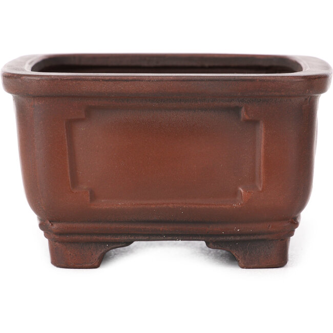 Maceta de bonsái cuadrada sin esmaltar de Bigei - 105 x 105 x 60 mm