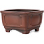 Pot à bonsaï carré non émaillé par Bigei - 105 x 105 x 60 mm