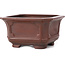 Pot à bonsaï carré non émaillé par Bigei - 105 x 105 x 60 mm