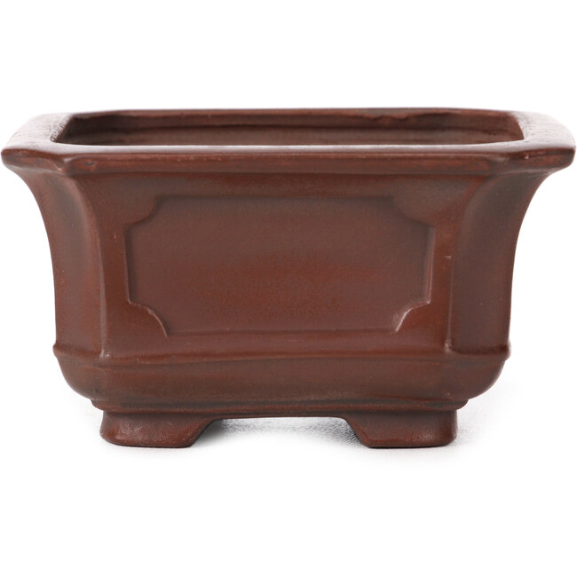 Vaso bonsai quadrato non smaltato di Bigei - 105 x 105 x 60 mm