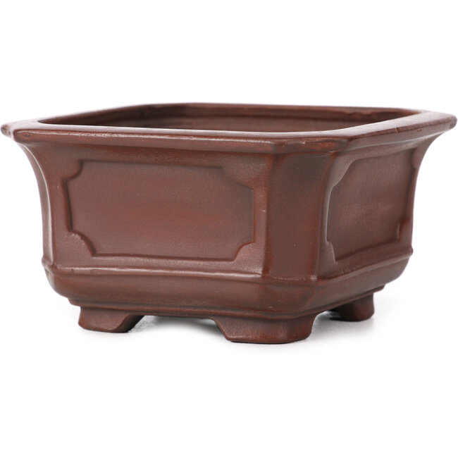 Vaso bonsai quadrato non smaltato di Bigei - 105 x 105 x 60 mm