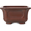 Pot à bonsaï carré non émaillé par Bigei - 105 x 105 x 60 mm