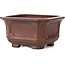 Square unglazed bonsai pot by Bigei - 105 x 105 x 60 mm