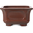 Pot à bonsaï carré non émaillé par Bigei - 105 x 105 x 60 mm