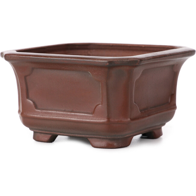 Vaso bonsai quadrato non smaltato di Bigei - 105 x 105 x 60 mm