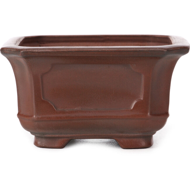 Maceta de bonsái cuadrada sin esmaltar de Bigei - 105 x 105 x 60 mm