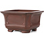Square unglazed bonsai pot by Bigei - 105 x 105 x 60 mm