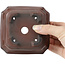 Quadratische unglasierte Bonsaischale von Bigei - 105 x 105 x 60 mm
