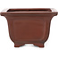 Pot à bonsaï carré non émaillé par Bigei - 130 x 130 x 80 mm