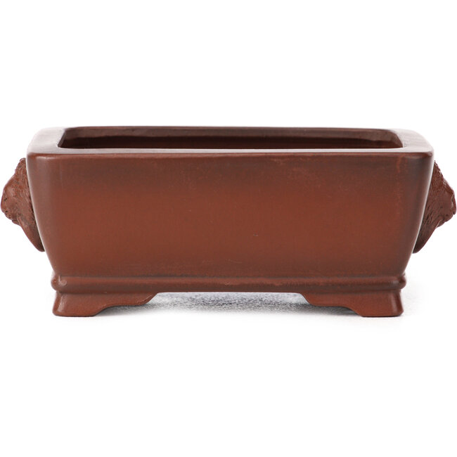 Rectangular unglazed bonsai pot by Bigei - 100 x 75 x 40 mm