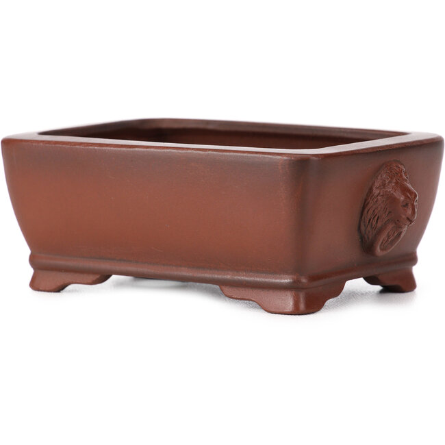 Pot à bonsaï rectangulaire non émaillé par Bigei - 100 x 75 x 40 mm