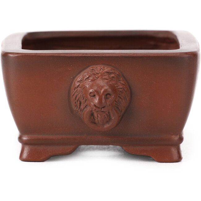 Maceta de bonsái rectangular sin esmaltar de Bigei - 100 x 75 x 40 mm