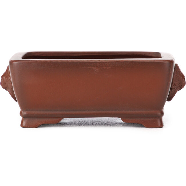 Rectangular unglazed bonsai pot by Bigei - 100 x 75 x 40 mm