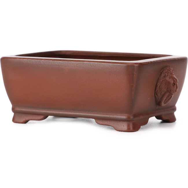 Maceta de bonsái rectangular sin esmaltar de Bigei - 100 x 75 x 40 mm