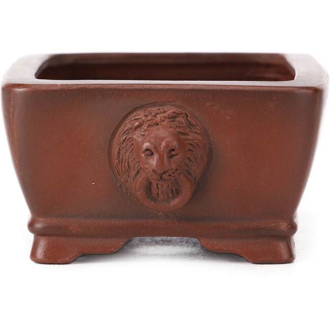 Maceta de bonsái rectangular sin esmaltar de Bigei - 100 x 75 x 40 mm