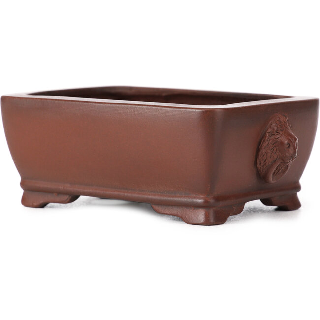 Pot à bonsaï rectangulaire non émaillé par Bigei - 100 x 75 x 40 mm
