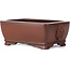 Rectangular unglazed bonsai pot by Bigei - 100 x 75 x 40 mm