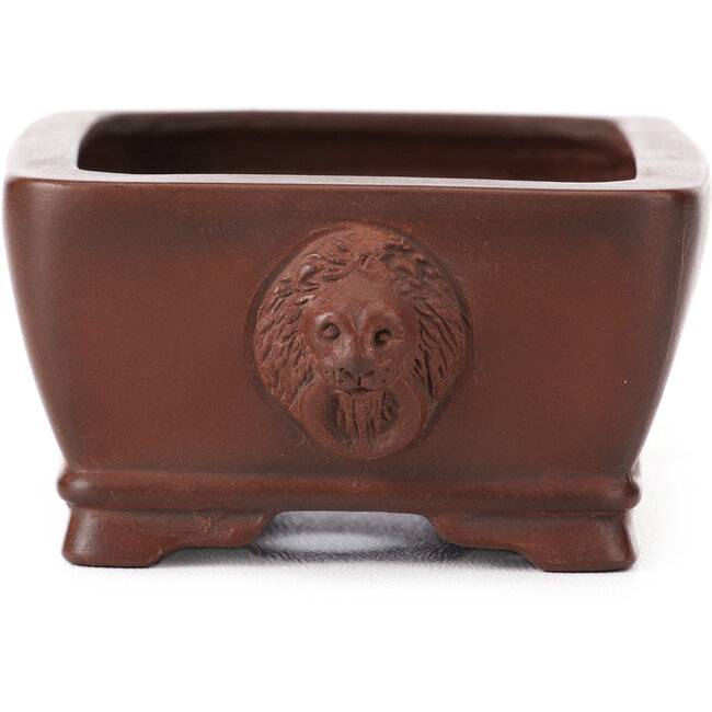 Pot à bonsaï rectangulaire non émaillé par Bigei - 100 x 75 x 40 mm