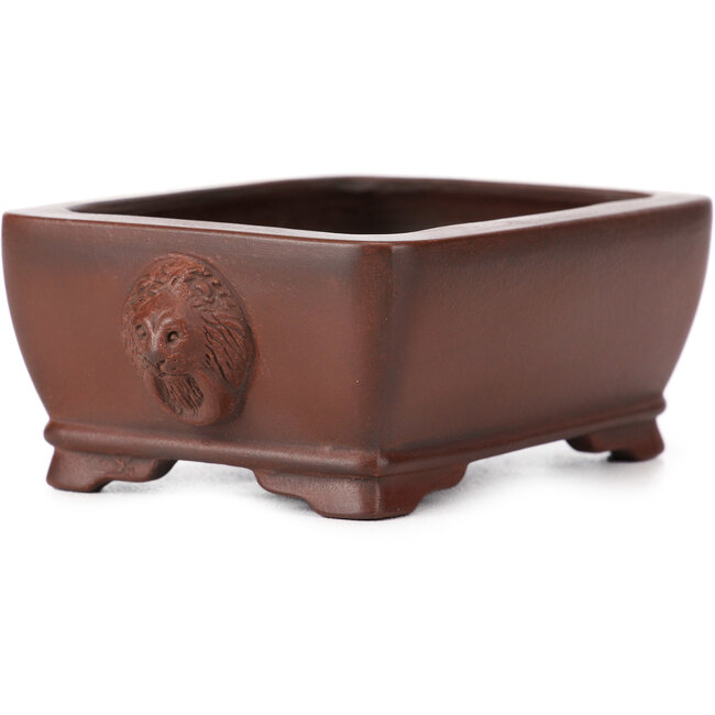 Pot à bonsaï rectangulaire non émaillé par Bigei - 100 x 75 x 40 mm