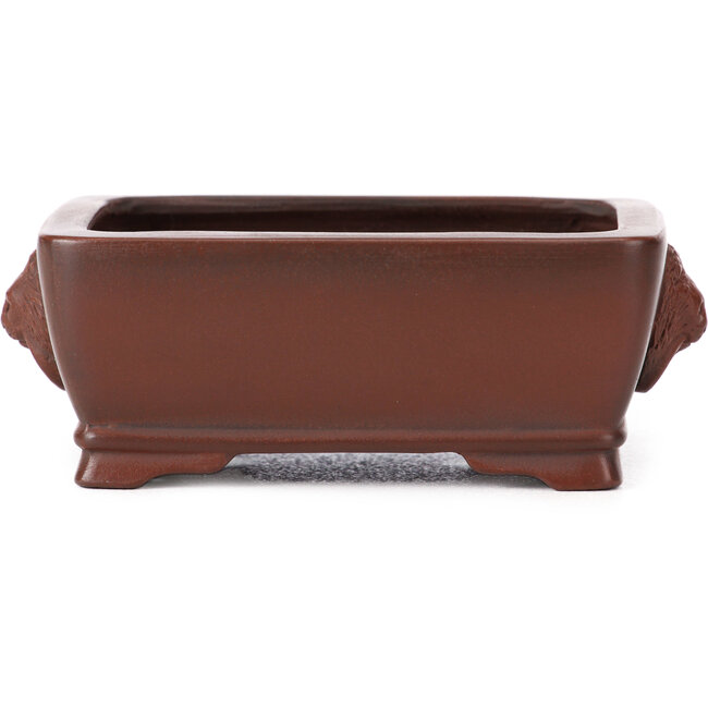 Rectangular unglazed bonsai pot by Bigei - 100 x 75 x 40 mm