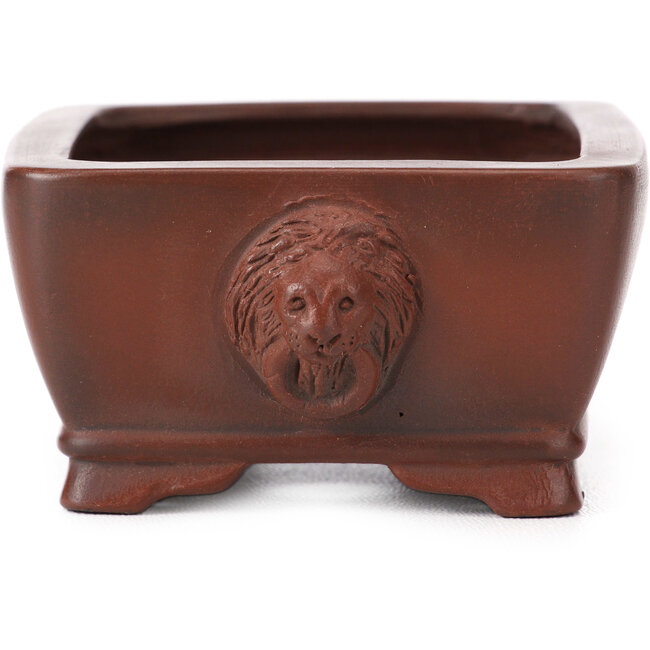 Rectangular unglazed bonsai pot by Bigei - 100 x 75 x 40 mm
