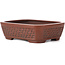 Rectangular unglazed bonsai pot by Bigei - 125 x 100 x 35 mm