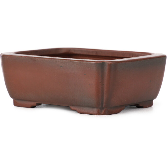 Rectangular unglazed bonsai pot by Bigei - 100 x 80 x 25 mm