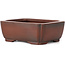 Rectangular unglazed bonsai pot by Bigei - 100 x 80 x 25 mm