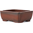 Pot à bonsaï rectangulaire non émaillé par Bigei - 100 x 80 x 25 mm