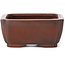 Rectangular unglazed bonsai pot by Bigei - 100 x 80 x 25 mm