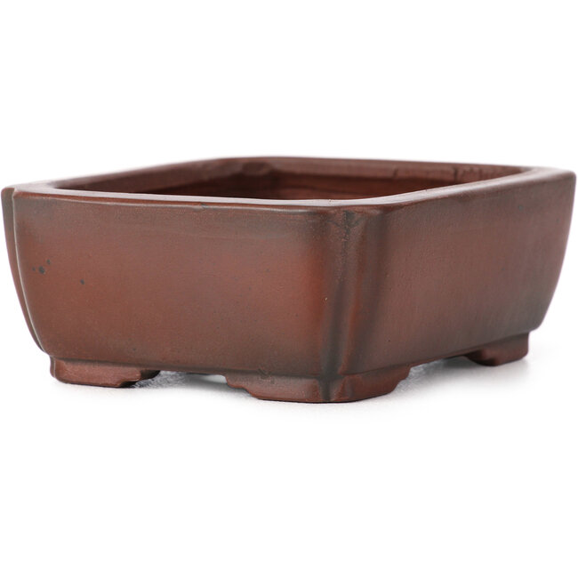 Maceta de bonsái rectangular sin esmaltar de Bigei - 100 x 80 x 25 mm