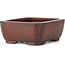 Pot à bonsaï rectangulaire non émaillé par Bigei - 100 x 80 x 25 mm