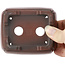 Maceta de bonsái rectangular sin esmaltar de Bigei - 100 x 80 x 25 mm