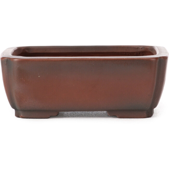 Maceta de bonsái rectangular sin esmaltar de Bigei - 100 x 80 x 25 mm