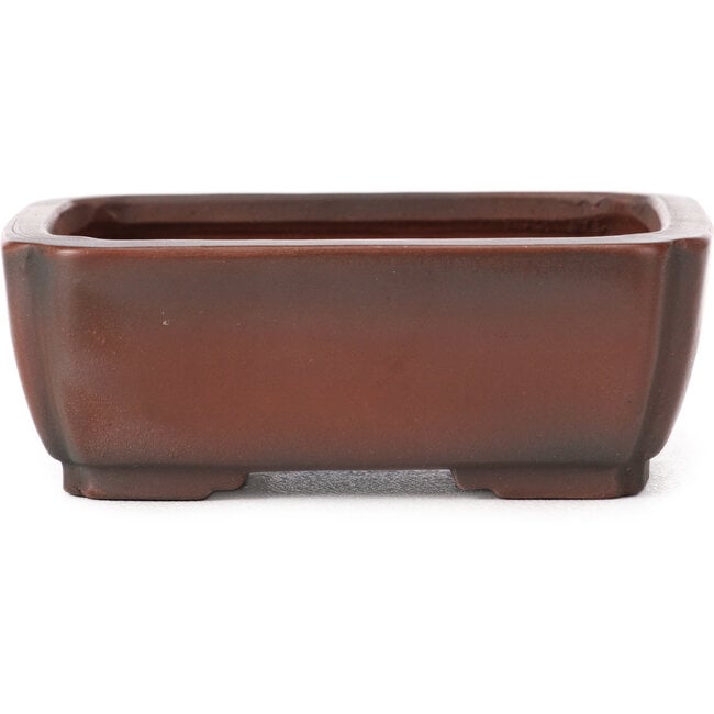 Rectangular unglazed bonsai pot by Bigei - 100 x 80 x 25 mm