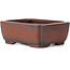 Rectangular unglazed bonsai pot by Bigei - 100 x 80 x 25 mm