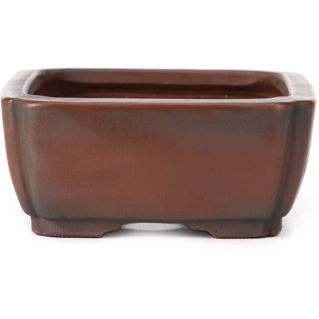 Rectangular unglazed bonsai pot by Bigei - 100 x 80 x 25 mm