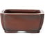 Rectangular unglazed bonsai pot by Bigei - 100 x 80 x 25 mm